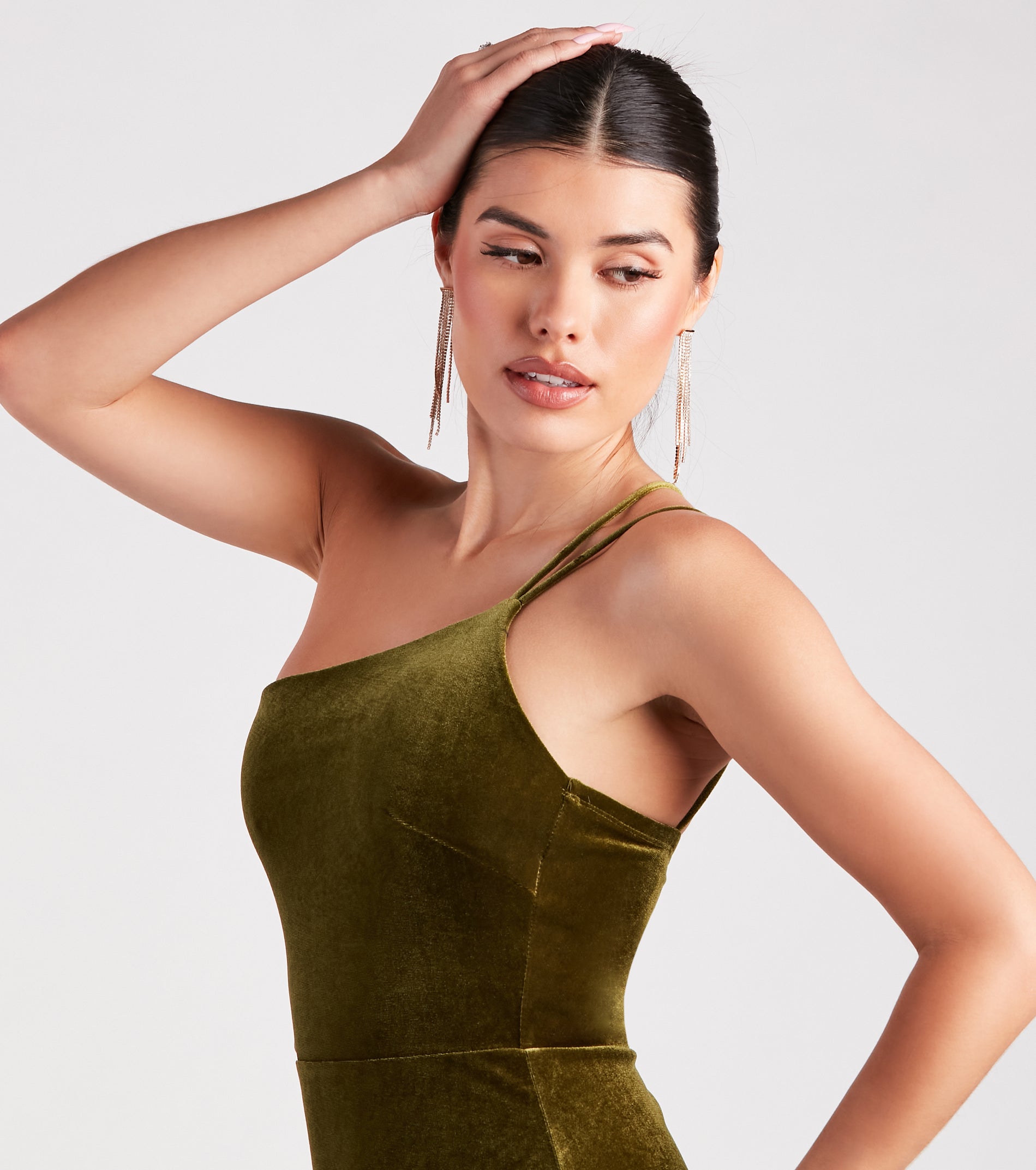 Maria Formal Velvet A-Line Long Dress