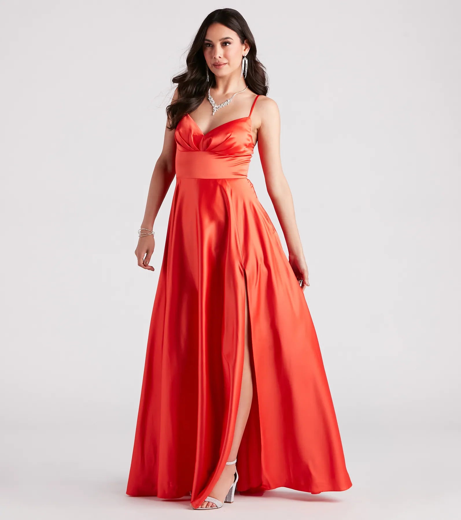 Gillian Formal Satin A-Line Dress