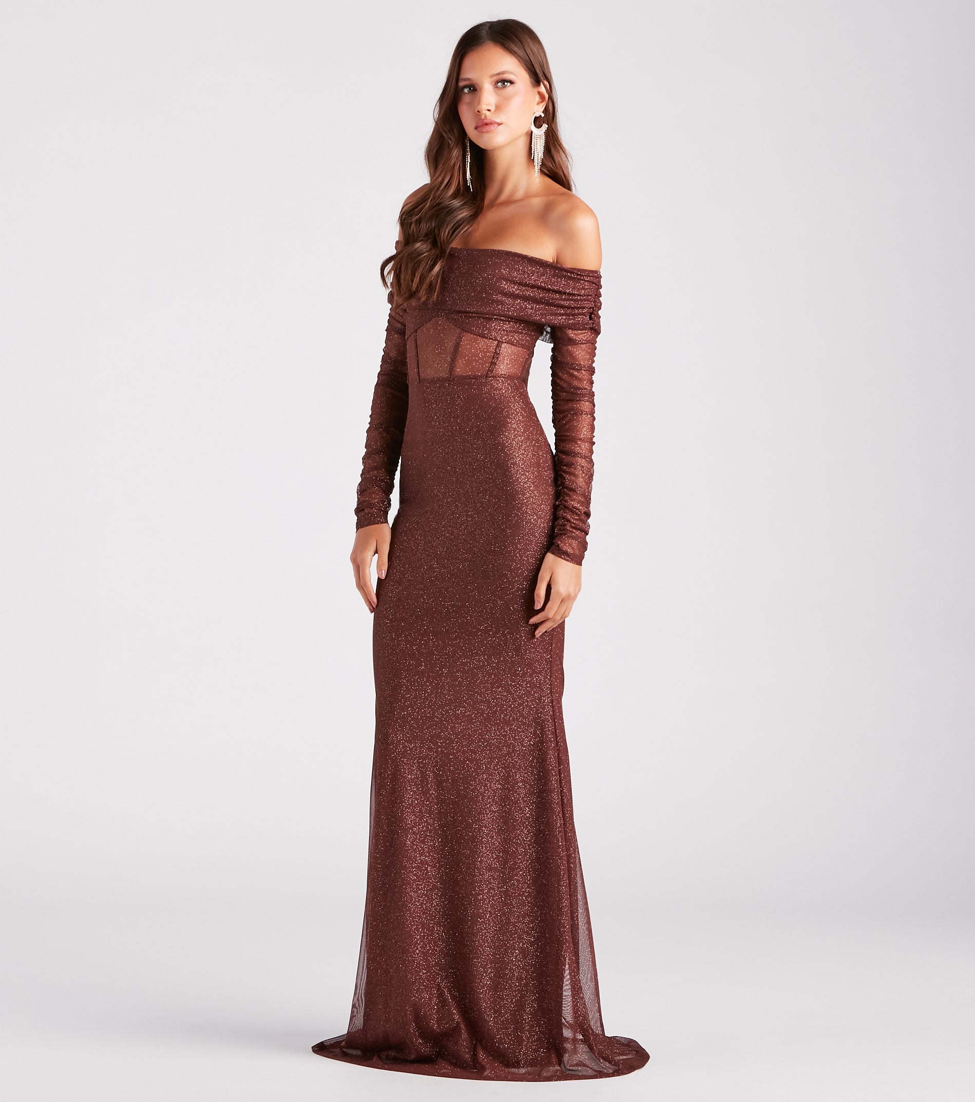 Mandy Glitter Mesh Mermaid Dress