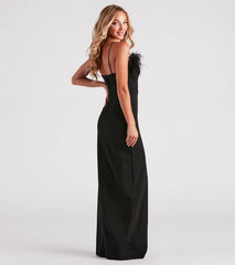 Joan Formal Crepe Feather Mermaid Dress