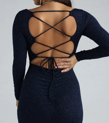 Annie Formal Glitter Lace-Up Mermaid Dress