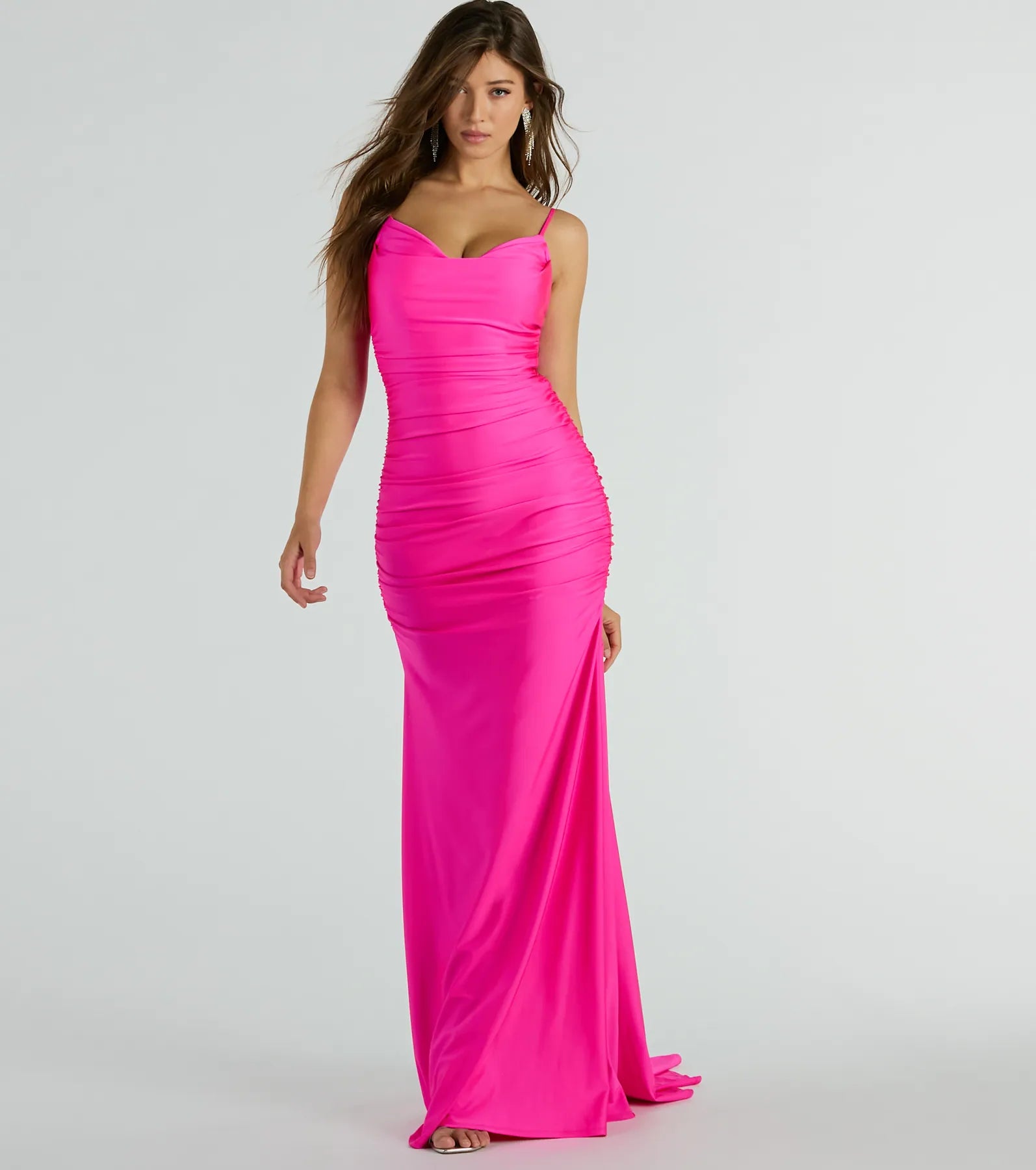 Jamie Formal Cowl Neck Mermaid Dress