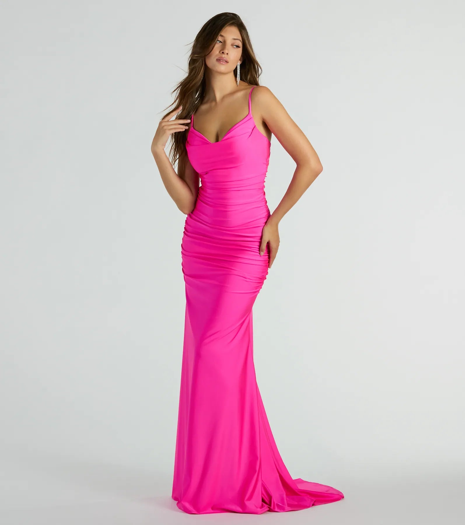 Jamie Formal Cowl Neck Mermaid Dress