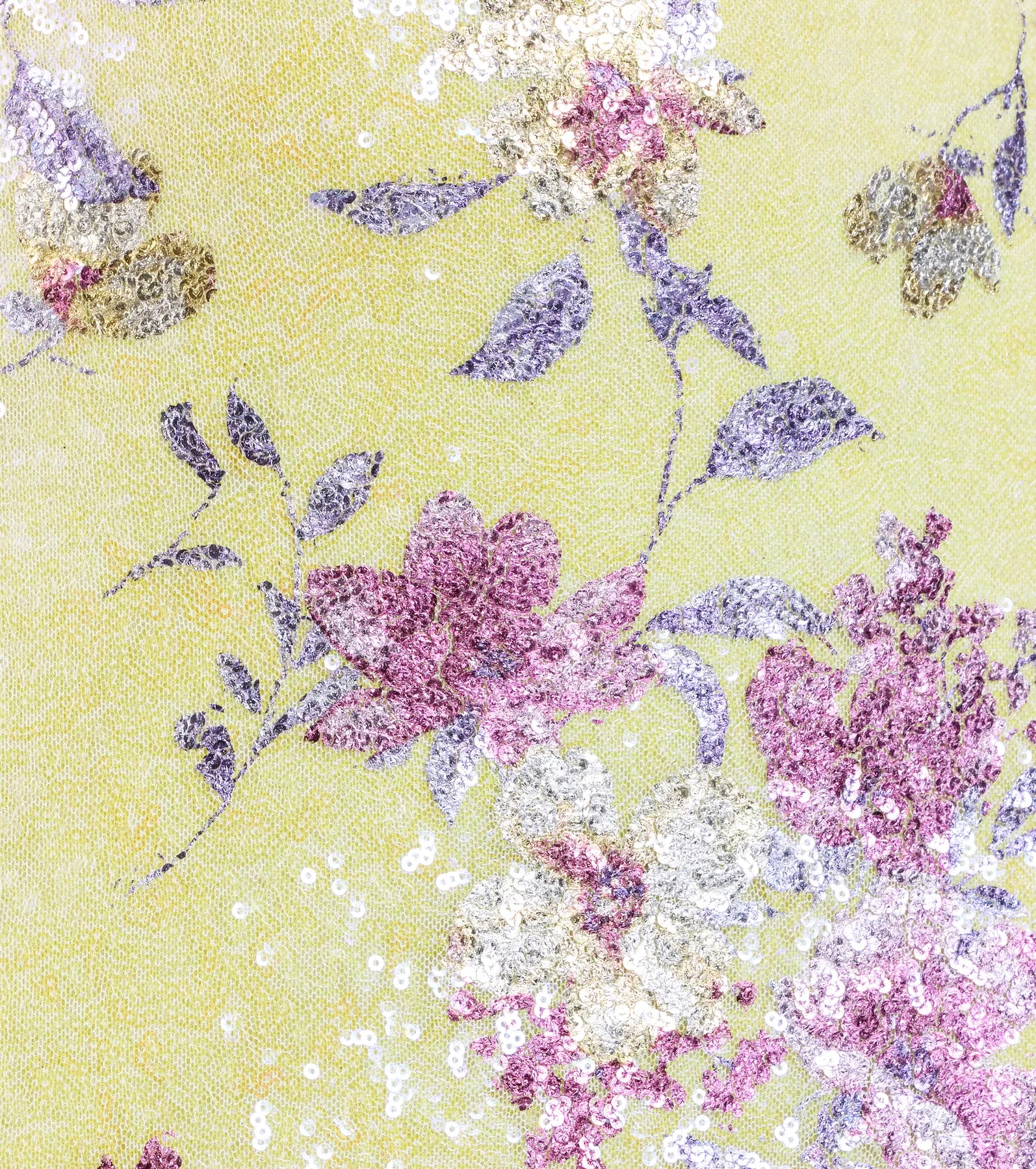 Sierra Lace-Up Floral Sequin Formal Dress