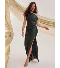 Stacy Off-Shoulder Slit Bodycon Formal Dress