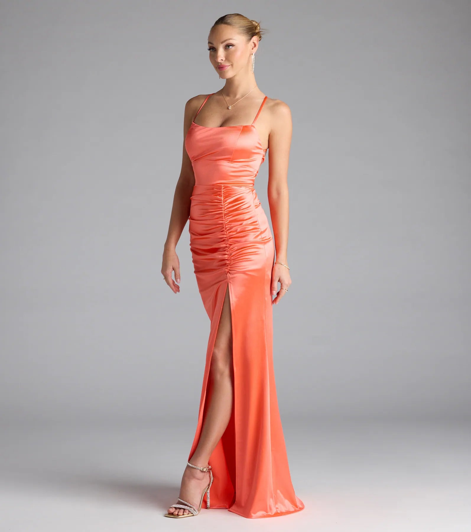 Lucille Formal Satin Mermaid Dress