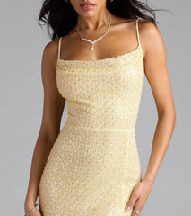 Hollie Lace-Up Mermaid Sequin Beaded Formal Dress