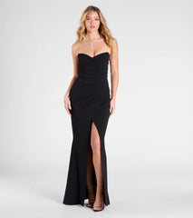 Maude Strapless High Slit Mermaid Dress