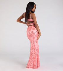Khloe Strappy Back Mermaid Sequin Formal Dress