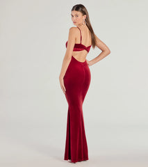 Katie Open Back Mermaid Velvet Formal Dress