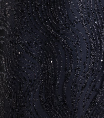 Klaire Lace-Up A-Line Glitter Sequin Formal Dress