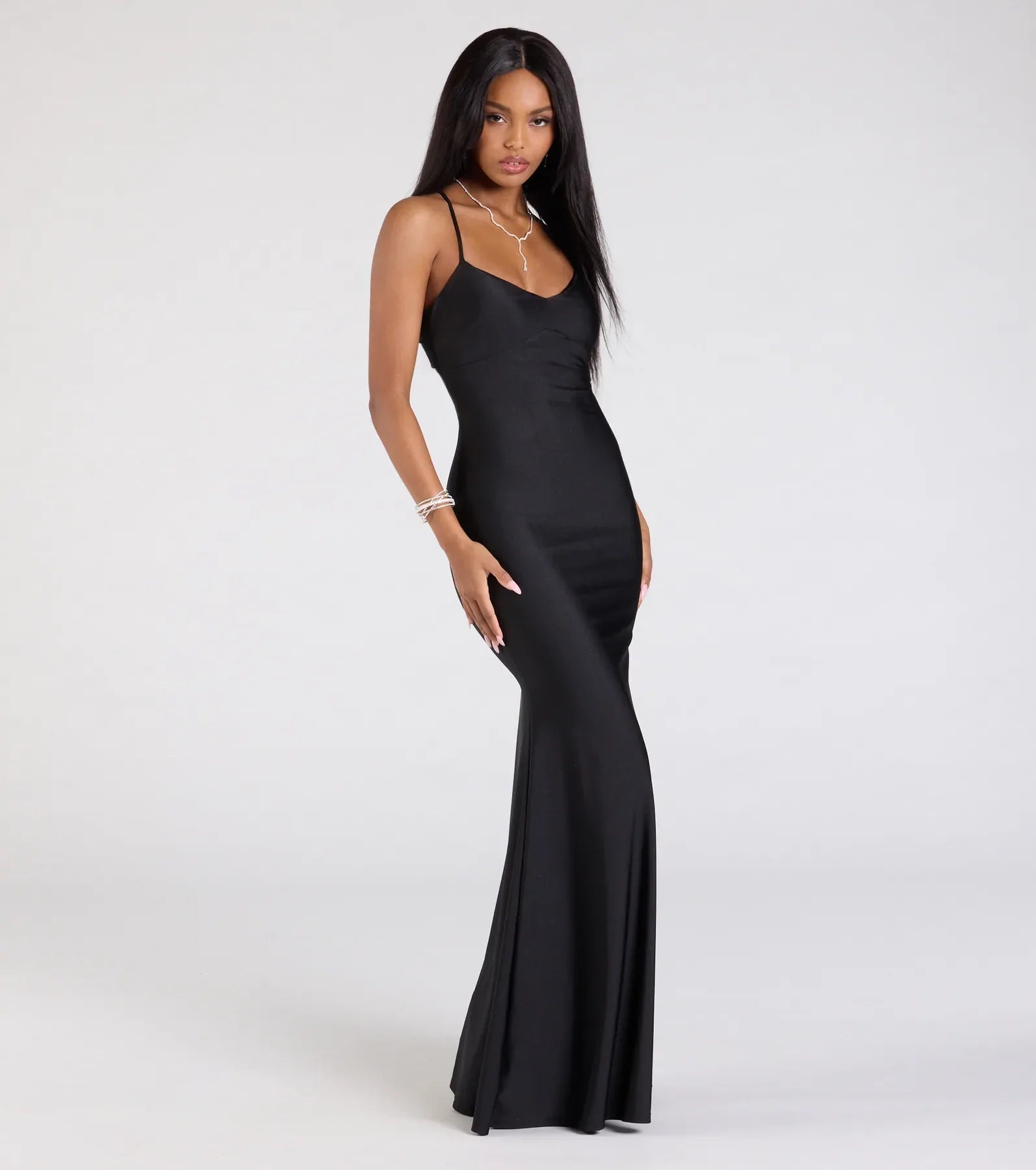 Mindy Strappy Back Mermaid Formal Dress