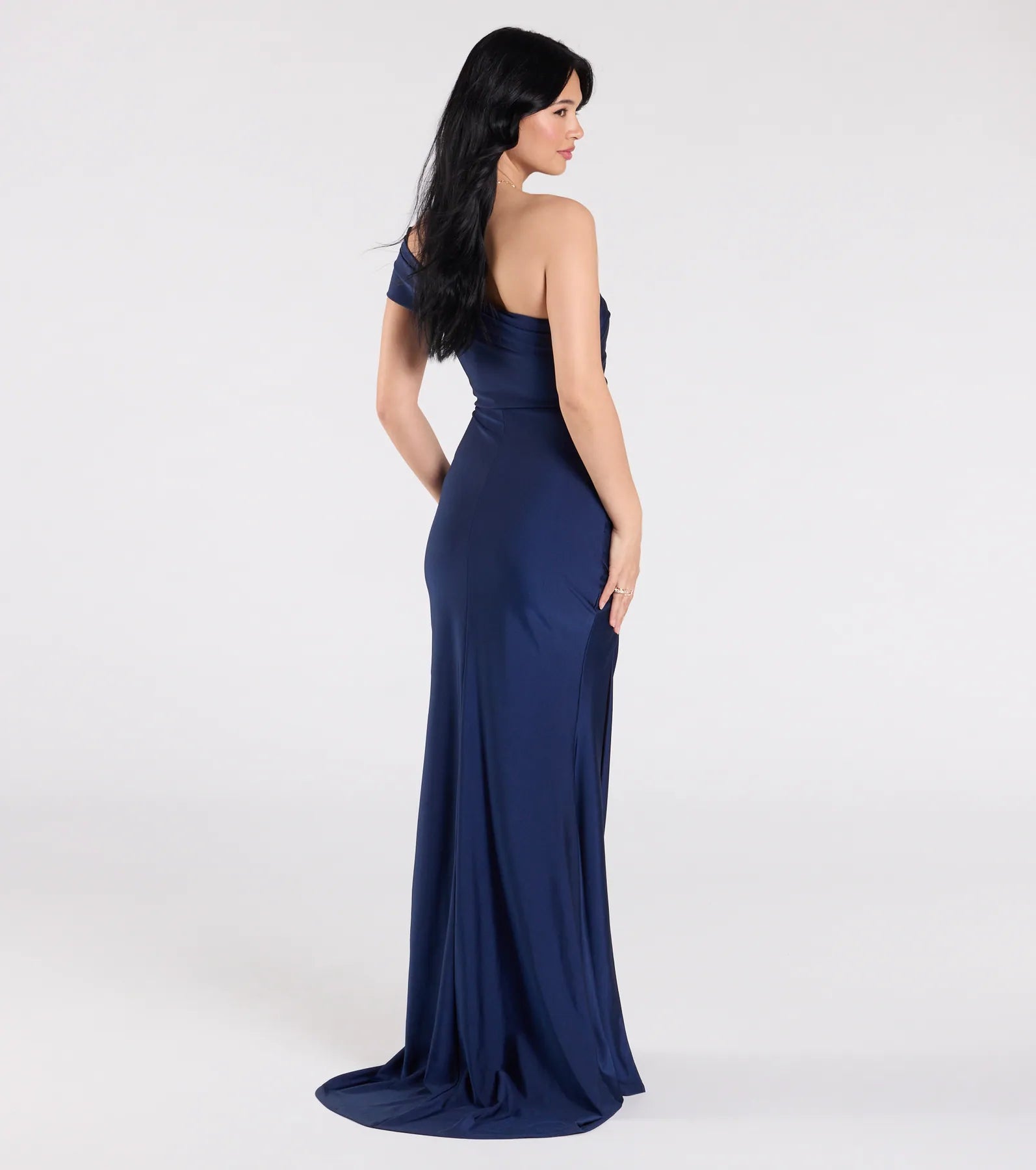 Mona Off-Shoulder Slit Mermaid Formal Dress