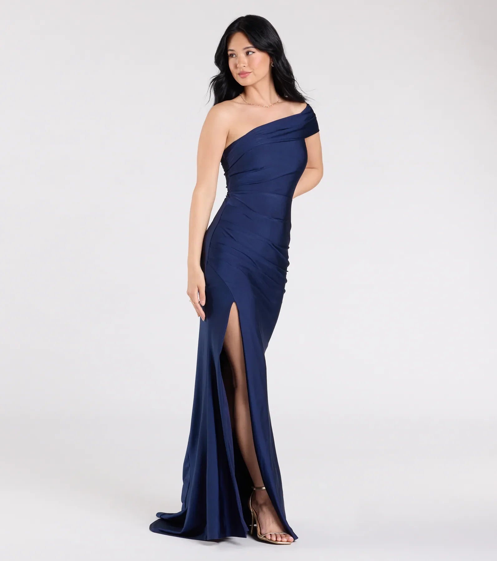 Mona Off-Shoulder Slit Mermaid Formal Dress