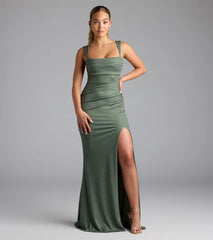 Catherine Open Back Mermaid Glitter Formal Dress