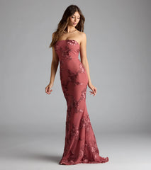 Ariela Lace-Up Cutout Mermaid Formal Dress