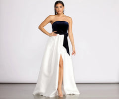 Valentina Velvet and Satin Ball Gown
