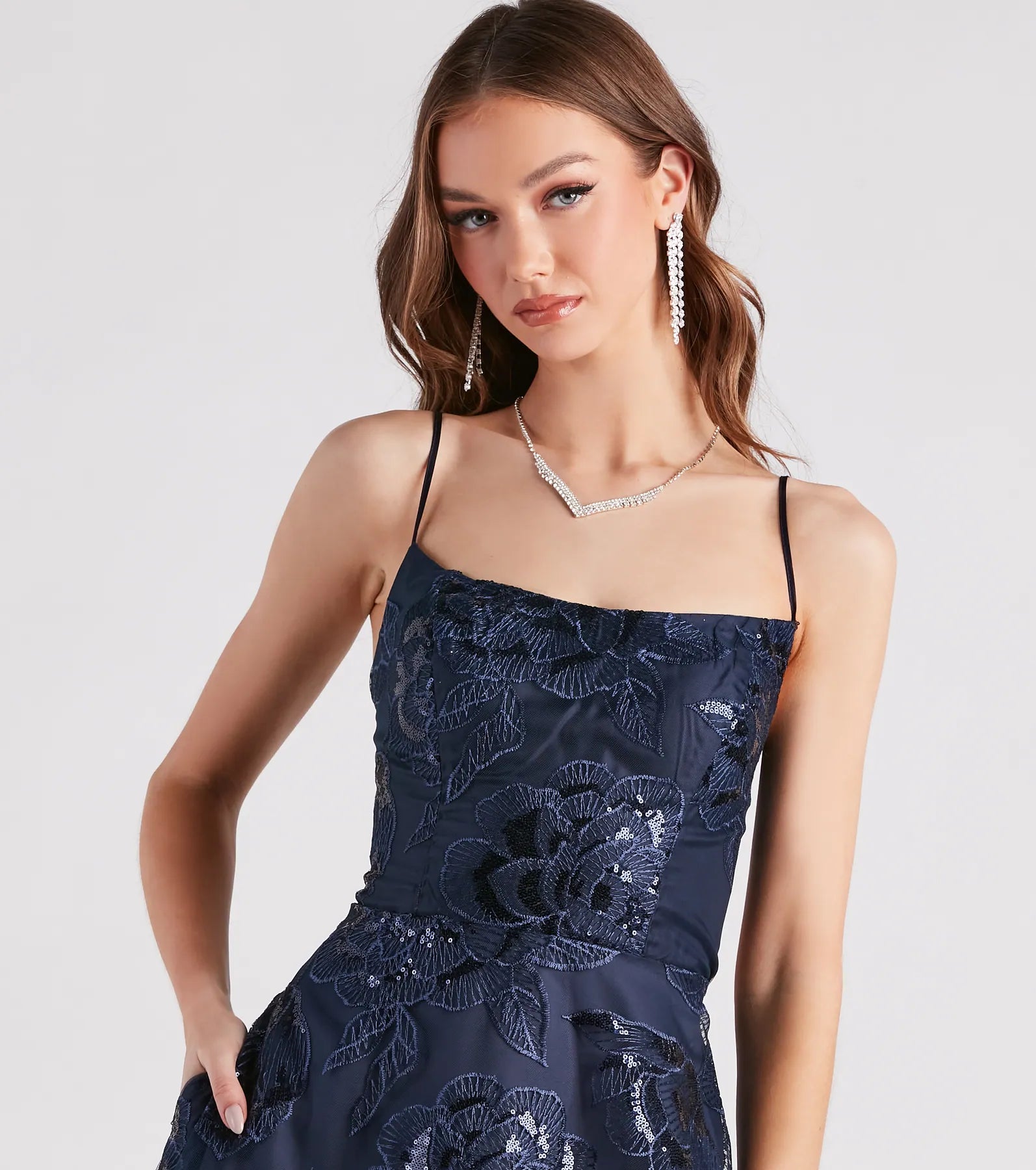 Helga Sequin Embroidered A-Line Ball Gown