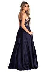 Trina Charming Satin Lace Gown
