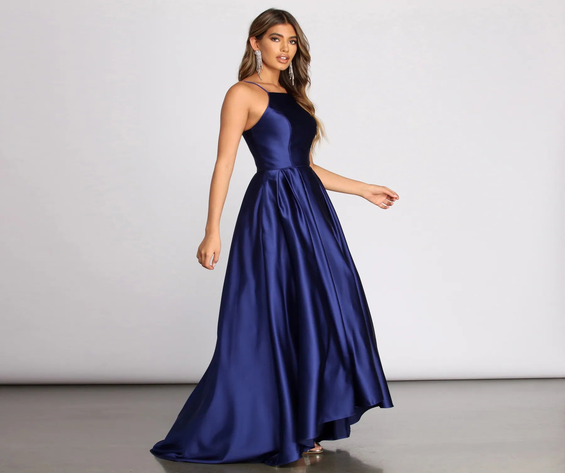 Harper Formal Satin Ball Gown
