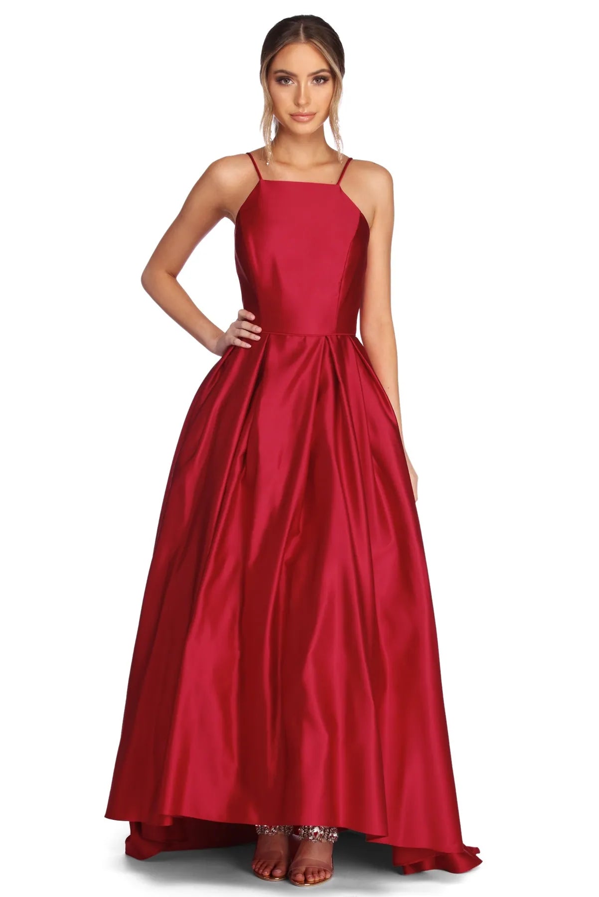 Harper Formal Satin Ball Gown