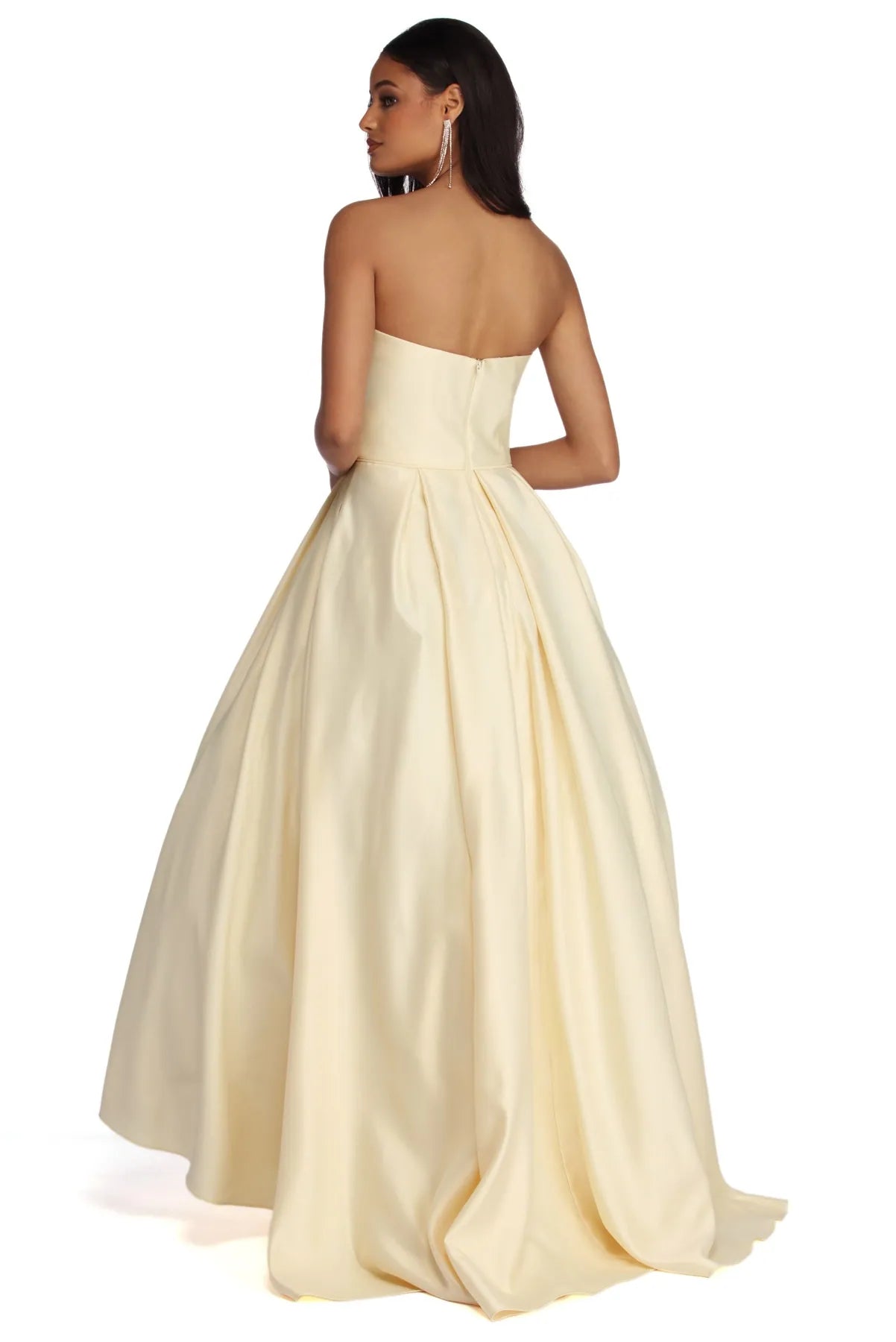 Dahlia Sweetheart Satin Ball Gown
