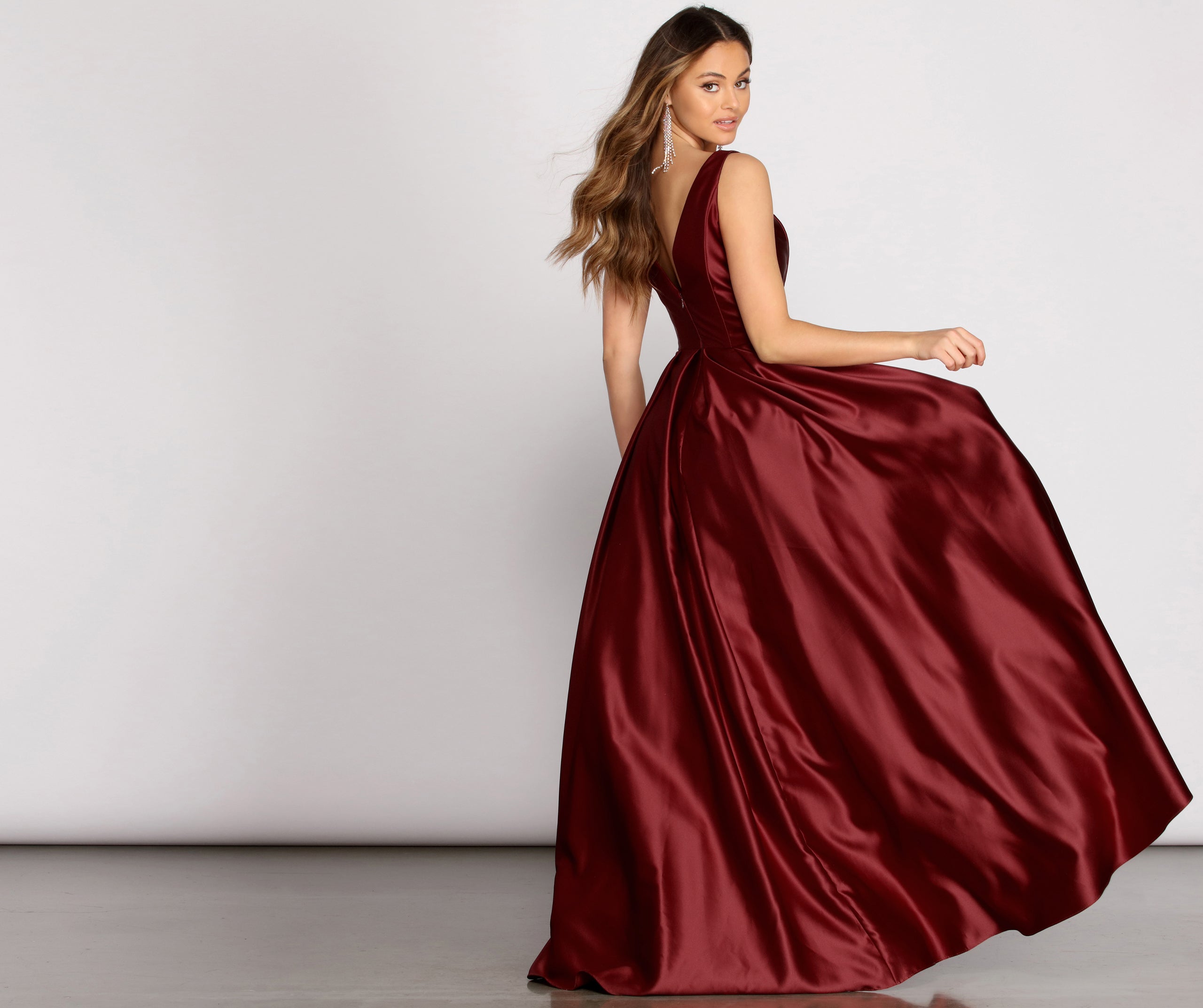 Reina Stunning Satin Ball Gown