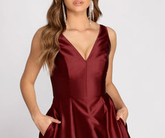 Reina Stunning Satin Ball Gown