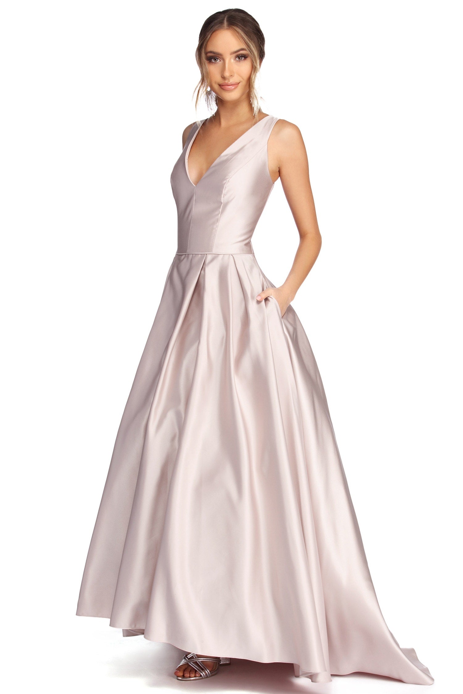 Reina Stunning Satin Ball Gown