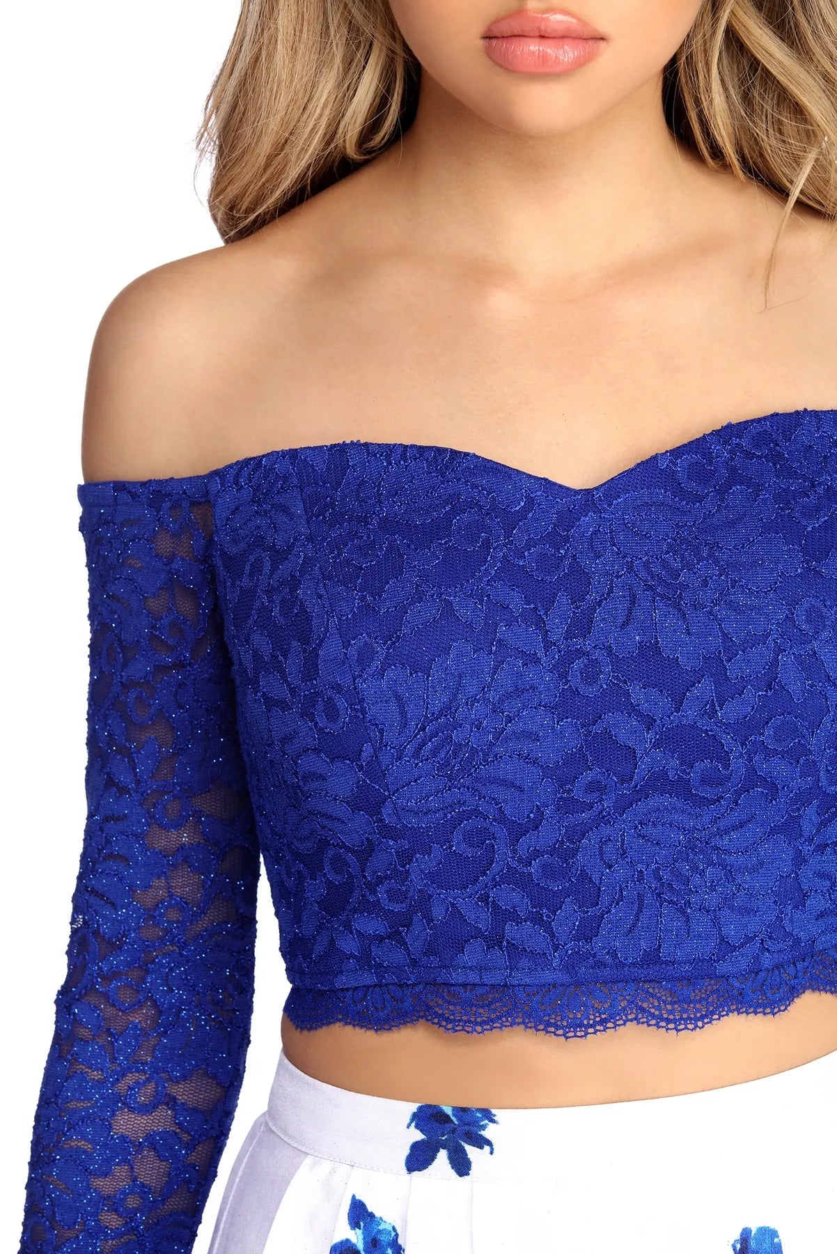 Aline Formal Floral Two Piece Dress