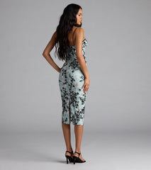 Match Made In Floral Bodycon Midi Dress