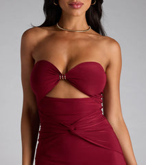 Spiral Into Style Cutout Bodycon Midi Dress