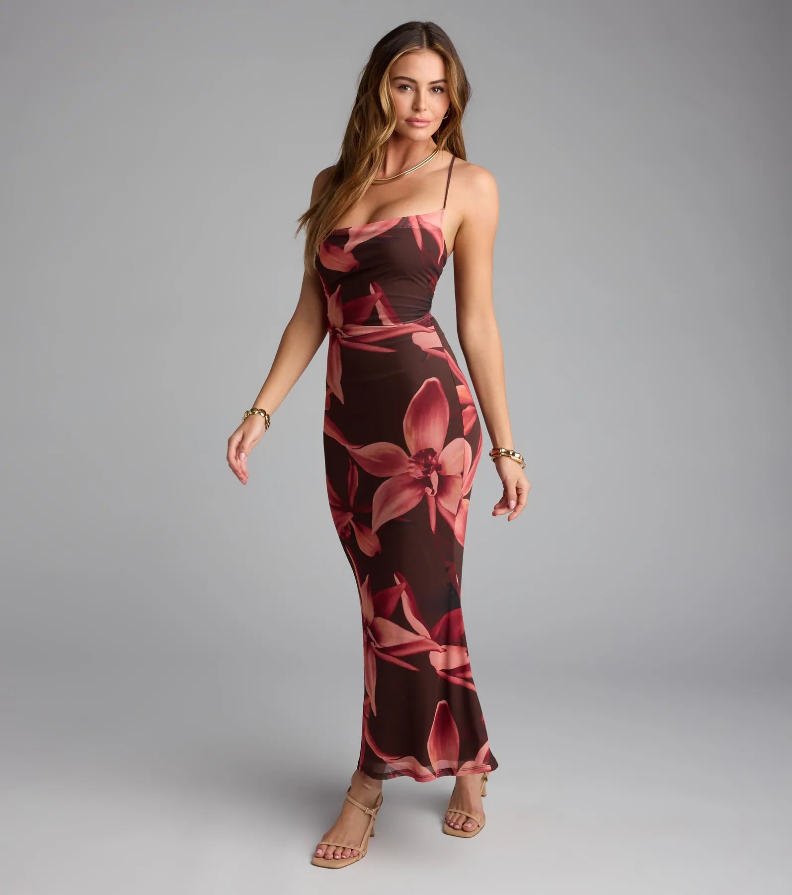 Bloom and Own It Floral Strappy Maxi Dress