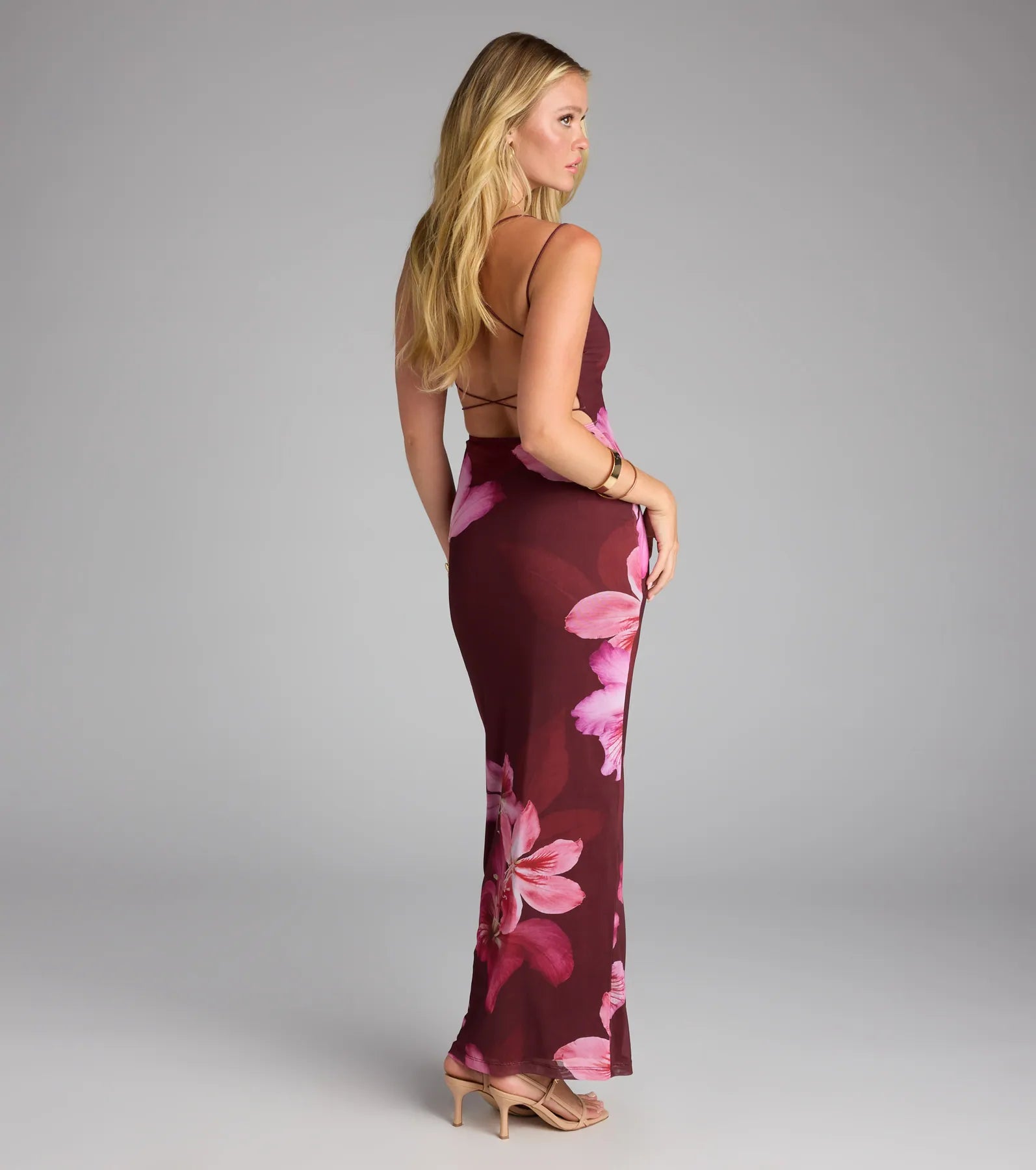 Vacay Dream Floral Strappy Maxi Dress