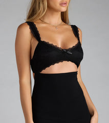 Flirt Mode Activated Cutout Lace Midi Dress