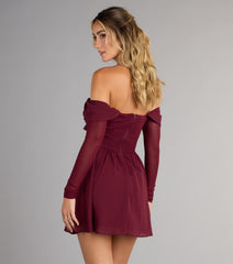 Daydream Darling Chiffon Skater Mini Dress