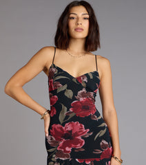 Blush Hour Floral Ruffle Maxi Dress