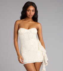 Shimmer Promise Lace Sequin Mini Dress