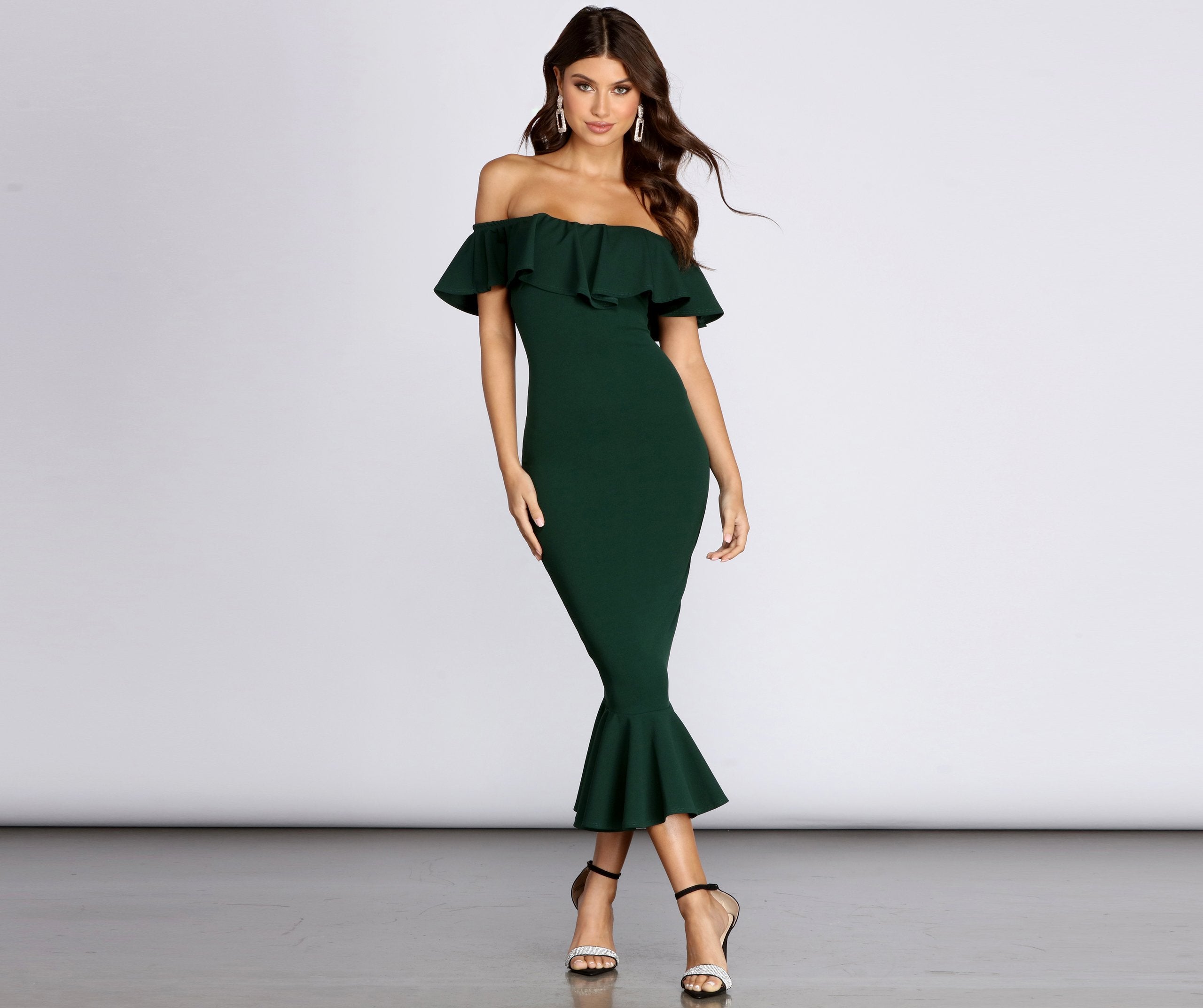 Ready And Ruffled Midi Dress