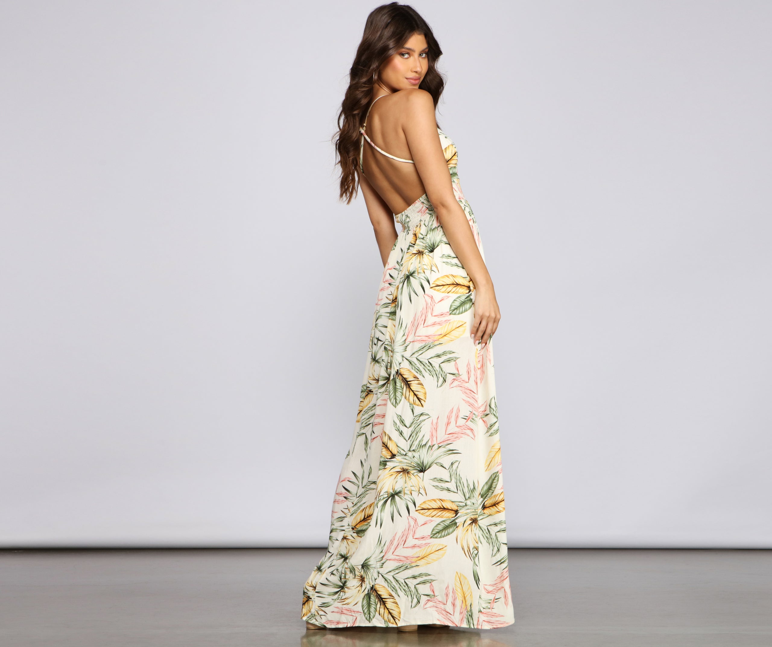 Take Me Back Tropical Maxi Dress