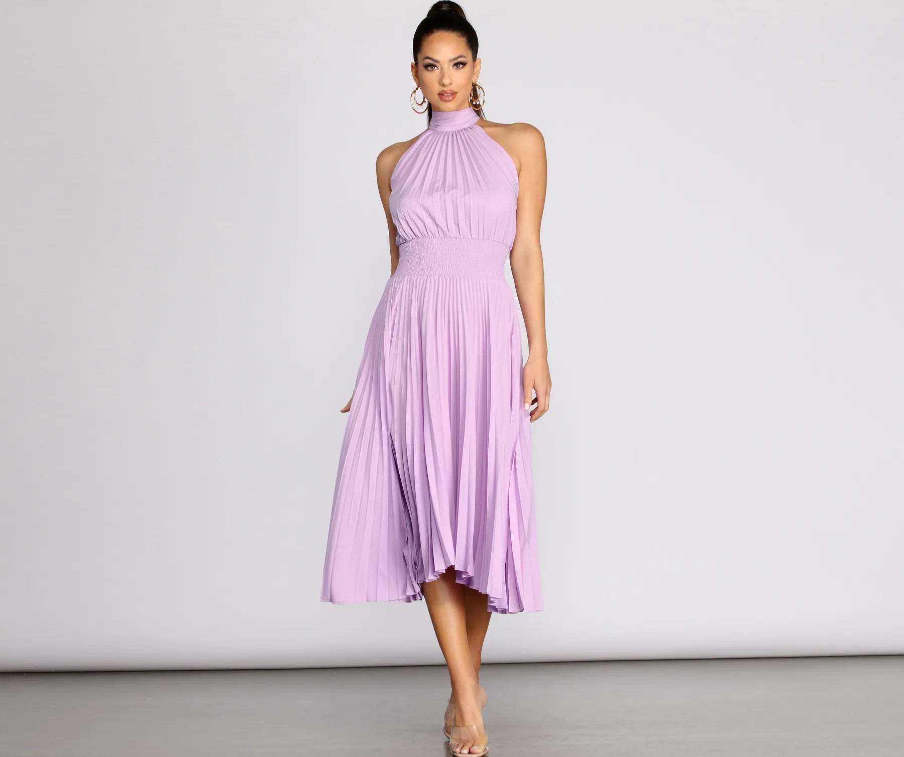 Garden Parties Pleated Midi Dress