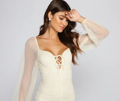 Chic Style Mesh Mini Dress