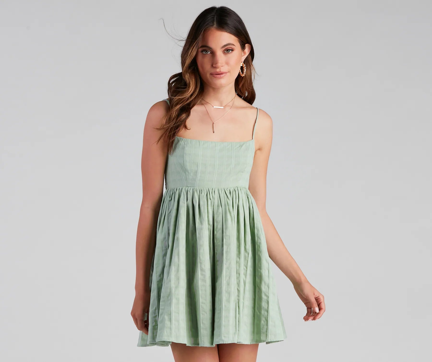 Socialite Linen Babydoll Dress