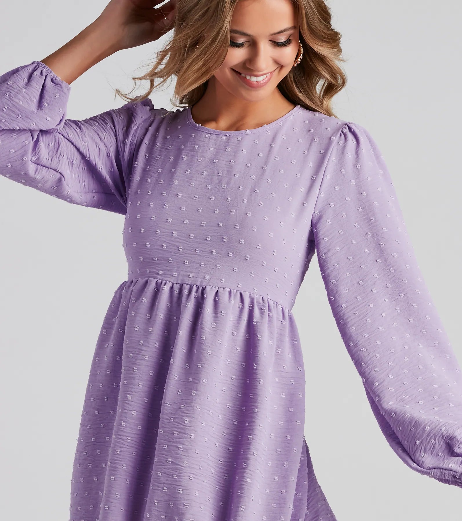 Whimsy Charm Swiss Dot Skater Dress