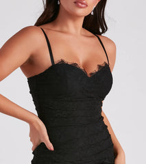 Midnight Romance Lace Bodycon Dress