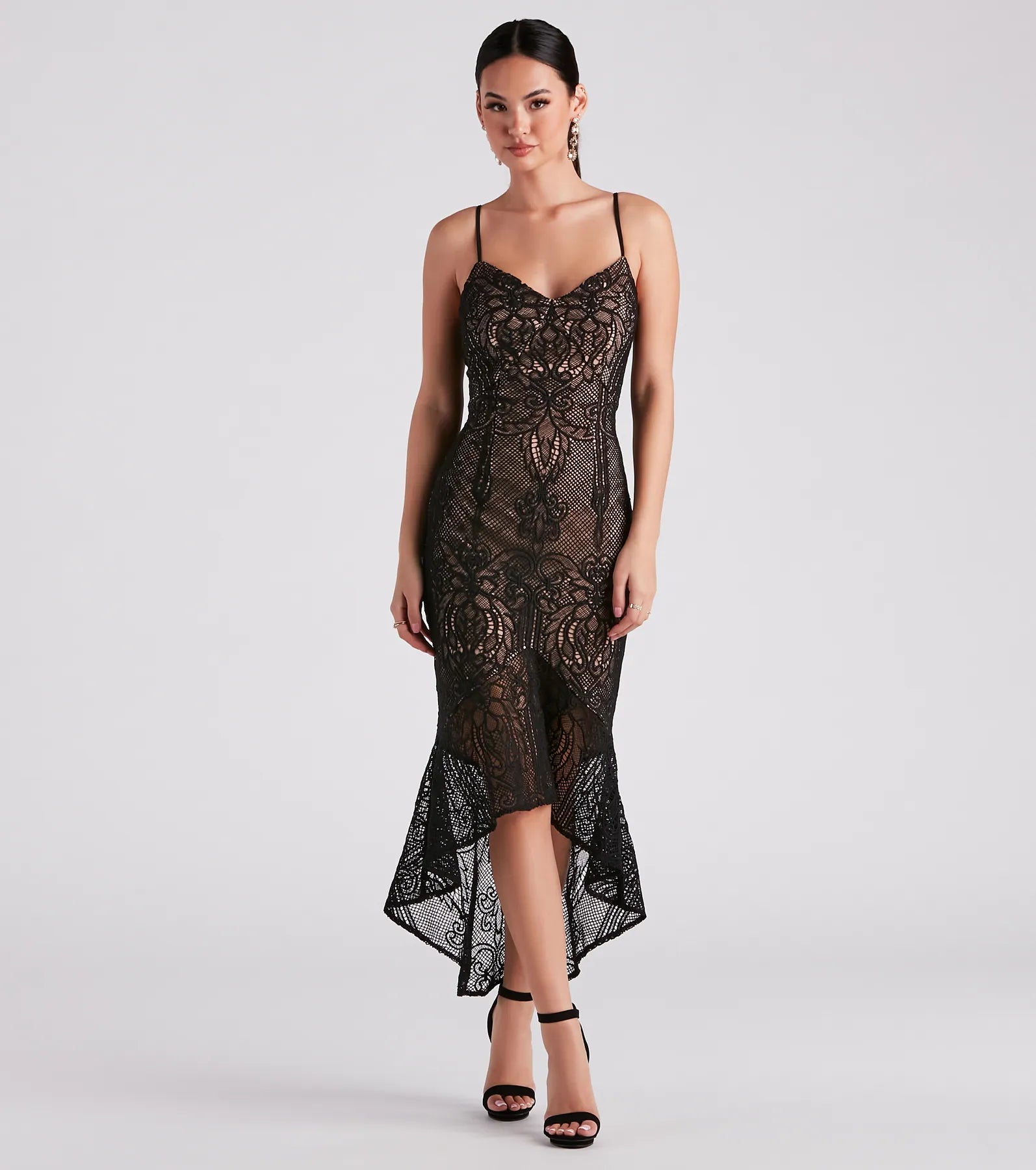 Timelessly Chic High Low Lace Dress