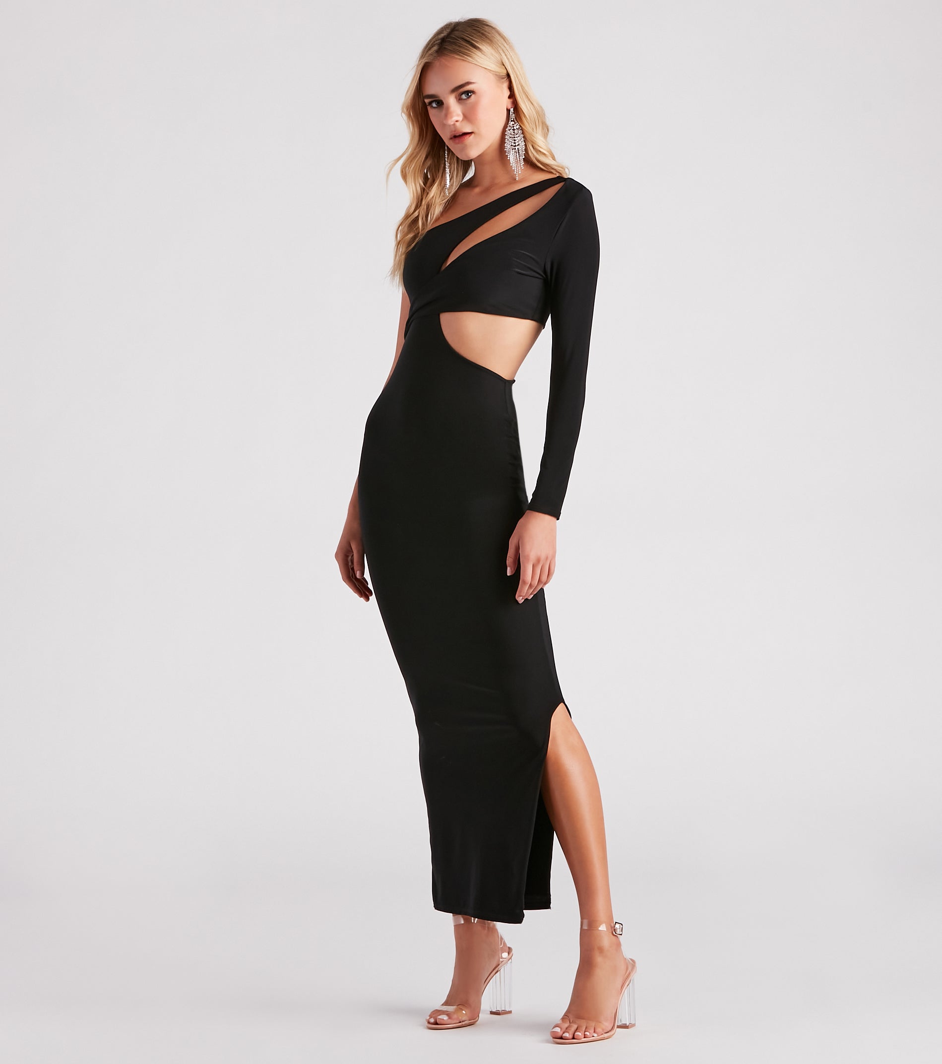 Dream Of Me Long Sleeve Cutout Maxi Dress