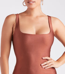 Desirable Shine Tank Midi Dress