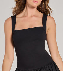 Feelin' Cute Drop Waist Bubble Hem Mini Dress