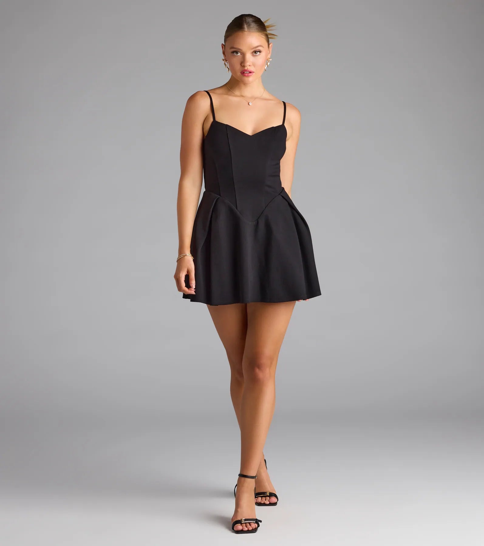 Poised And Sweet Skater Short Dress